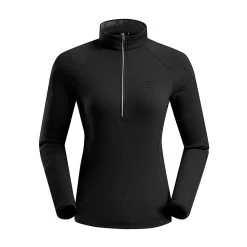 Air Fleece Stand Collar Functional Long Sleeve Baselayer Top Women's -Kailas Gear Sales Store kailas PowerstrechUnderwearWomen Black KG2104202 17032 1